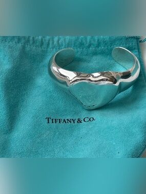 Tiffany & Co. Elsa Peretti “Full Heart” Sterling Silver Cuff Bracelet